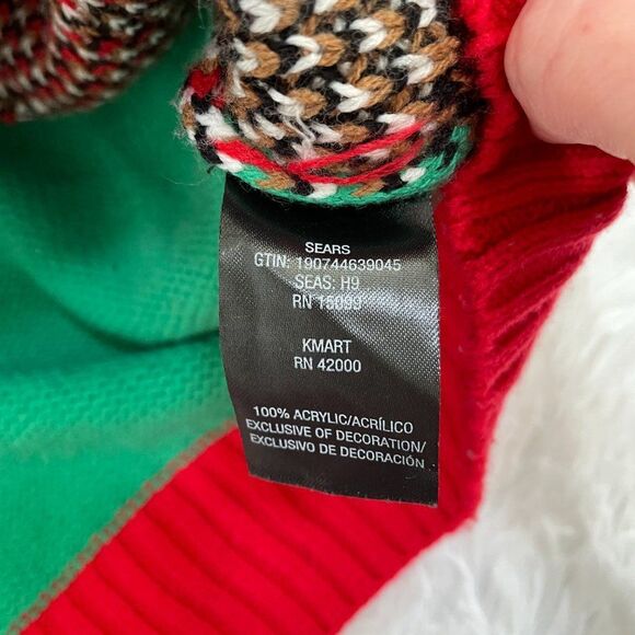 Joe Boxer Christmas Santa Claus Red and Green Sweatshirt Large - Picture 7 of 10